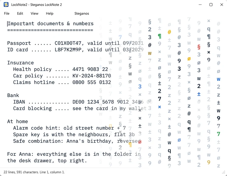 Steganos LockNote 2 – 안전한 암호화